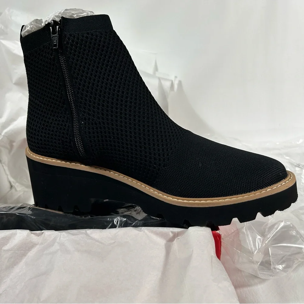Vaneli -Women's Marina Knit Lifestyle Black Stretch Knit Booties -Size 9.5 W (D) - Picture 2 of 9